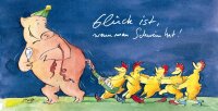 Peter Gaymann Postkarte XXL Glück ist, wenn man...