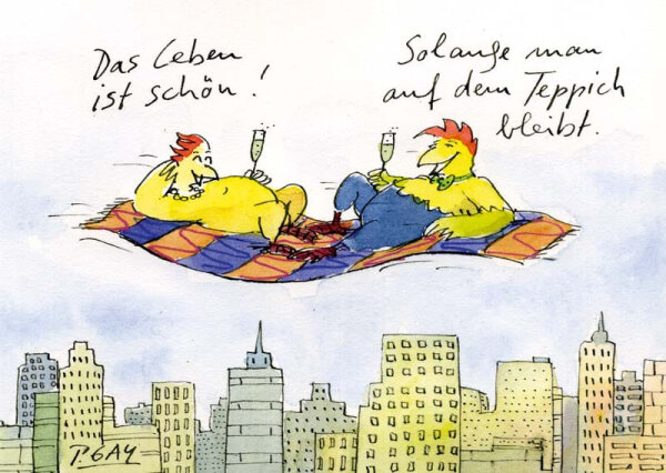 Peter Gaymann Postkarte Das Leben ist schön