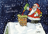 Peter Gaymann Postkarte Weihnachten Frohes Fest und Prost...