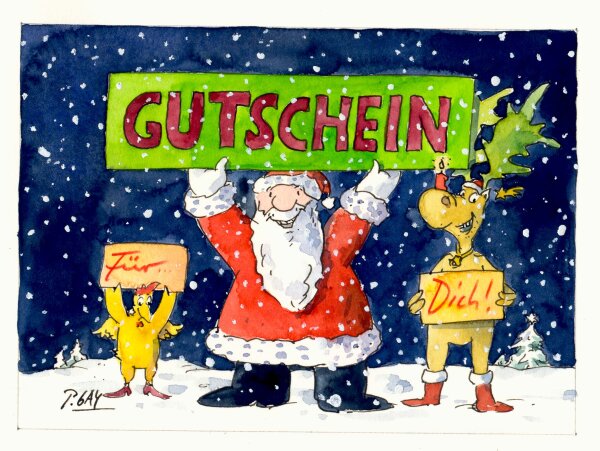 Peter Gaymann Postkarte Weihnachten Für Dich
