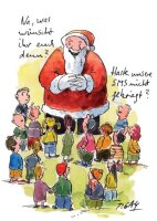 Peter Gaymann Postkarte Weihnachten Haste SMS nicht gekriegt