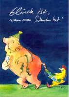 Peter Gaymann Postkarte Weihnachten Korkenzieher