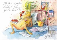 Peter Gaymann Postkarte Weihnachten Wieder dabei