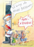 Peter Gaymann Postkarte Weihnachten Frohe Botschaft