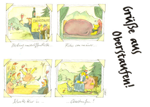 Peter Gaymann Postkarte Oberstaufen